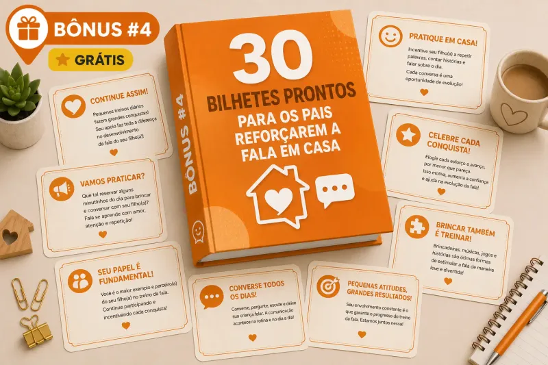 30 Bilhetes Prontos para os Pais Reforçarem a Fala em Casa